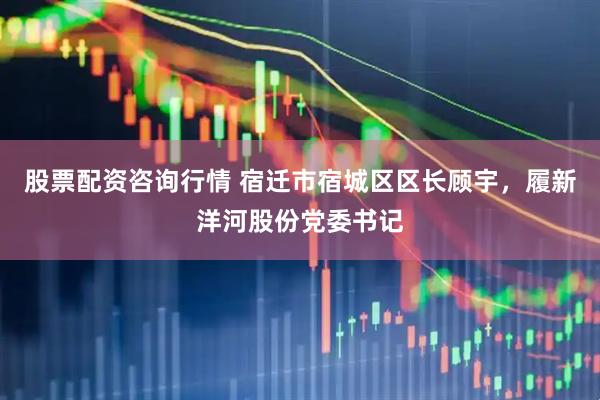 股票配资咨询行情 宿迁市宿城区区长顾宇，履新洋河股份党委书记