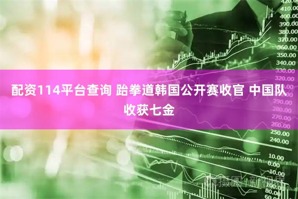 配资114平台查询 跆拳道韩国公开赛收官 中国队收获七金